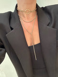 Thin Luciana Box Chain Lariat by eklexic
