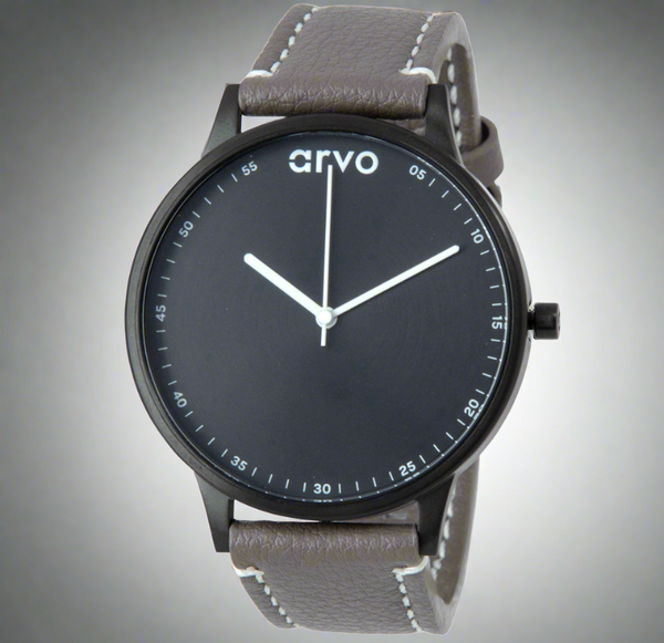 Arvo Time Traveler Watch - 43mm - Gray Leather by Arvo