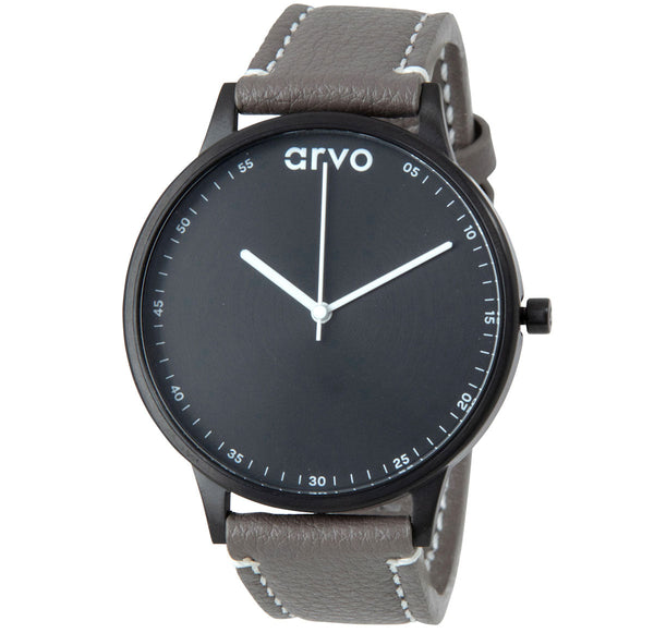 Arvo Time Traveler Watch - 43mm - Gray Leather by Arvo