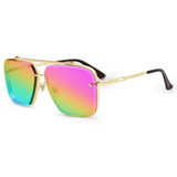 Bella - Pride Oversized Squared Aviators by TopFoxx