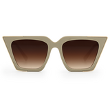 The CEO - Nude Frame Brown Lens Cateye Sunglasses by TopFoxx