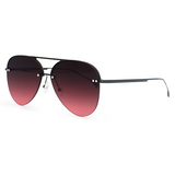Smaller Megan 2 - Ruby Metal Aviator Sunglasses by TopFoxx