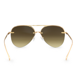 Smaller Megan 2 - Olive Metal Aviator Sunglasses with Gold Frame by TopFoxx