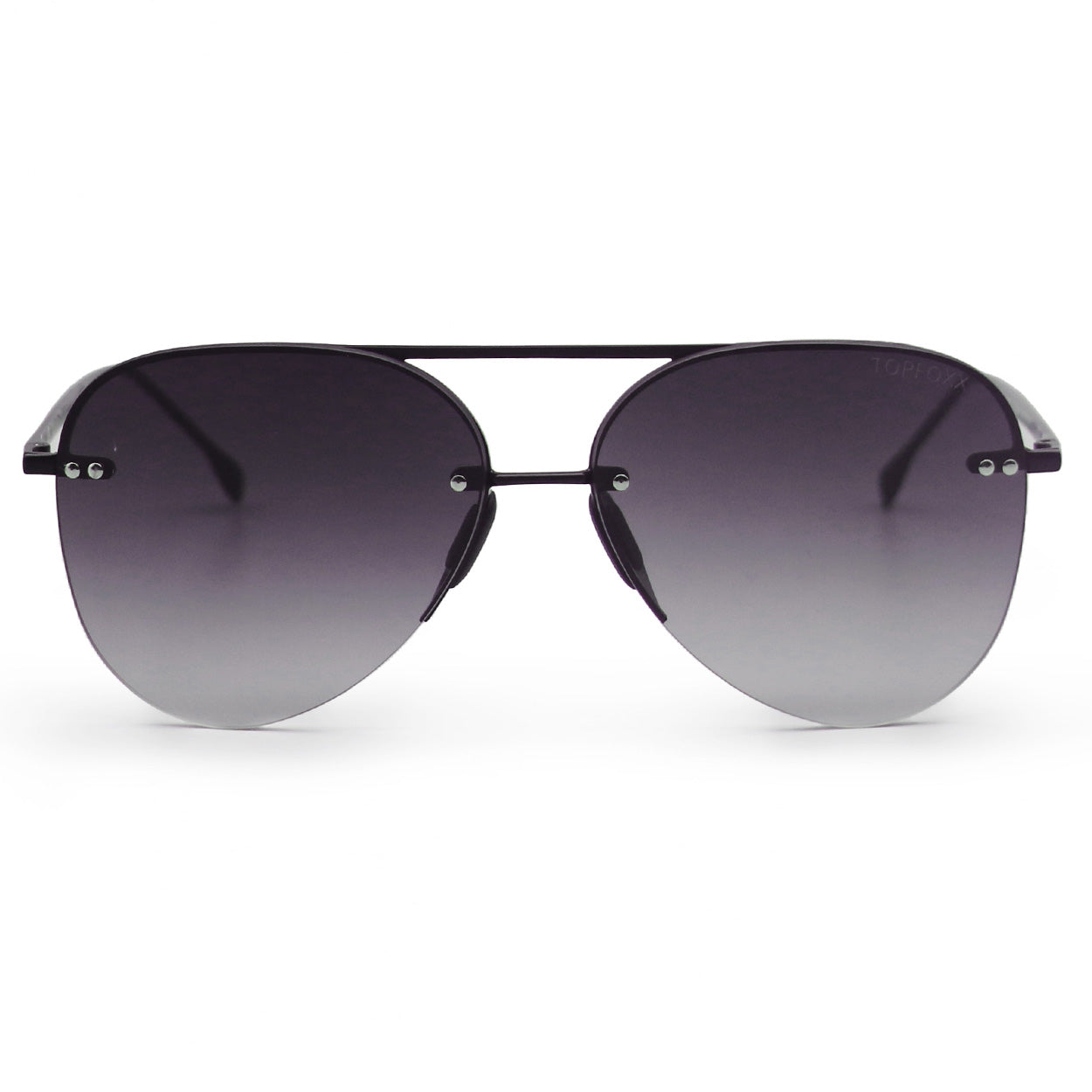 Smaller Megan 2 Faded Black - Tangle Free Aviator Sunglasses by TopFoxx