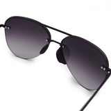 Smaller Megan 2 Faded Black - Tangle Free Aviator Sunglasses by TopFoxx