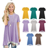 Sea Waves Tunic With Flowery Lace in 8 Colors