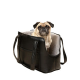 PupTote™ 3-in-1 Faux Leather Dog Carrier Bag - Black