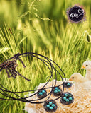 Copper Robin Nest Necklace with Up To 5 Beads by Alexa Martha Designs