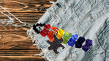 Wire Woven Rainbow Autism Puzzle Piece Bar Necklace-2024 Limited Edition by Alexa Martha Designs