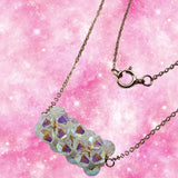 14K Rose Gold Filled Super Sparkly Pastel Crystal Barrel Necklaces by Alexa Martha Designs