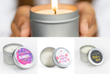 Trio of Tin Soy Candle - Scented with Bergamot and Lavender Essential oils by Lizush