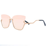 Vixen - Rosegold Frame Rosegold Lens Metal Cateye Sunglasses by TopFoxx
