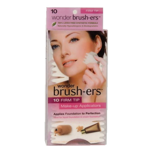 Wonder Brush-ers Make-up Applicators - 10 Firm Tip - White - 10 Firm Tip - White