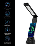 Wellness & Productivity Essentials Bundle: Wireless Charging Desk Lamp, Ultrasonic Diffuser & 6-Pack 100% Pure Essential Oils