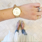 Arvo Awristacrat Watch - Gold - Nude Leather Band by Arvo