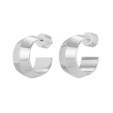 Wide Peak Huggie Hoops by eklexic