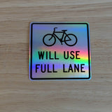 Bikes Use Full Lane Sticker by HandleStash