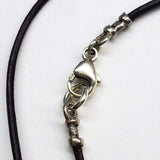 Wire Wrapped Copper Hammered Open Heart Crystal Necklace