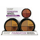 CITY COLOR Foundation Wheel - Medium Display Case Set 12 Pieces