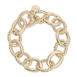 Xl Alternating Twisted Link Toggle Bracelet by eklexic