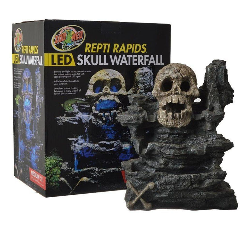 Zoo Med Repti Rapids LED Skull Waterfall