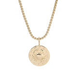 Zodiac Pendant & Thin Box Chain Necklace by eklexic