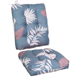 2Pcs Waterproof Rocking Chair Cushion Upper And Lower Back And Seat Sets with Non-Slip Ties Oxford Cloth Surface Polyester Filling Comfortable for Ind