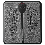 EMS Foot Massage Pad Electric Stimulator Massager Unit Leg Reshaping Muscle Pain Relax Foldable Massage Mat w/ 6 Modes 10 Intensity Levels