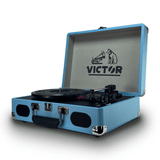 Victor Metro Plus Portable Dual BT Suitcase Turntable Turquoise - Refurbished