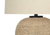 Lighting, Table Lamp, Rattan, Resin, Transitional - Beige by Couch.com