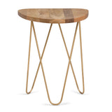 Patrice - Handcrafted Metal And Wood Accent Table by Couch.com