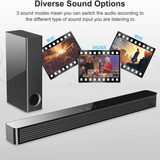 Norcent KB2020 Black Mamba Series 25" 120W Bluetooth Sound Bar with Sub-Woofer