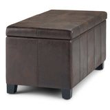 Dover - Storage Ottoman Bench - Distressed Brown by Couch.com