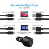 Naztech SpeedMax65 PD65W + QC3 Car Charger