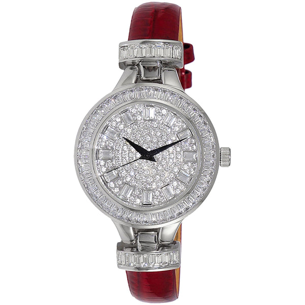 Adee Kaye Women's Gems Silver Dial Watch - AK2522-LRD by Balec Group