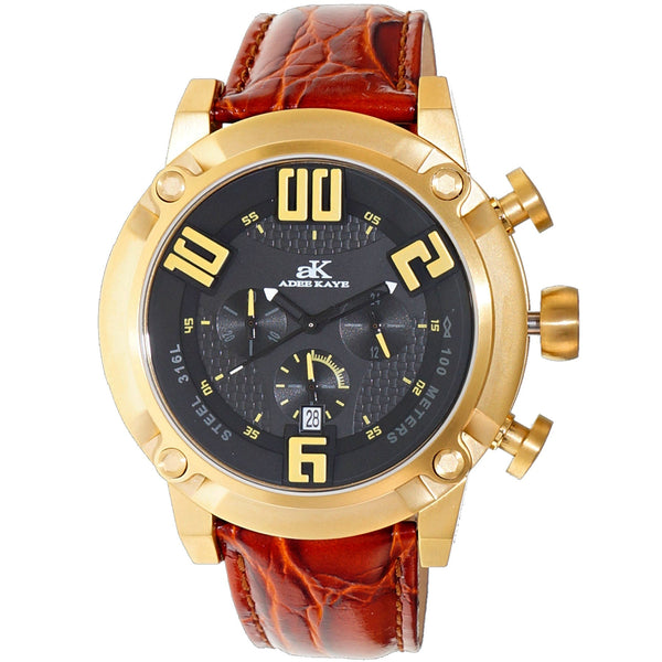 Adee Kaye Men's Blitz  Black Dial Watch - AK7280-MG-RDO by Balec Group