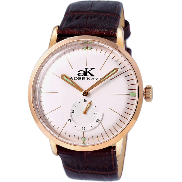 Adee Kaye Men's Simplicity White Dial Watch - AK9044N-MRG by Balec Group