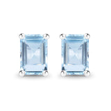 1.36 ct. Genuine Blue Topaz .925 Sterling Silver Earrings