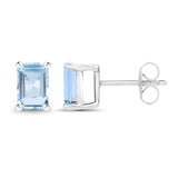 1.36 ct. Genuine Blue Topaz .925 Sterling Silver Earrings