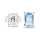 1.36 ct. Genuine Blue Topaz .925 Sterling Silver Earrings