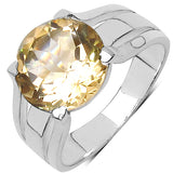11.36 Carat Genuine Citrine .925 Sterling Silver Ring, Pendant and Earrings Set