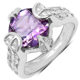 11.36 Carat Genuine Amethyst .925 Sterling Silver Ring, Pendant and Earrings Set