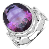 26.66 ct. Genuine Amethyst .925 Sterling Silver Ring, Pendant and Earrings Set