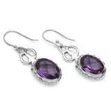26.66 ct. Genuine Amethyst .925 Sterling Silver Ring, Pendant and Earrings Set
