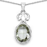 27.00 ct. Genuine Amethyst .925 Sterling Silver Ring, Pendant and Earrings Set