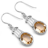 18.40 Carat Genuine Citrine .925 Sterling Silver Ring, Pendant and Earrings Set