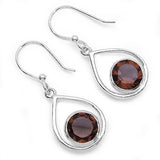 9.70 Carat Genuine Smoky Quartz .925 Sterling Silver Ring, Pendant and Earrings Set