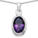 17.40 Carat Genuine Amethyst .925 Sterling Silver Ring, Pendant and Earrings Set