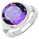 17.80 Carat Genuine Amethyst .925 Sterling Silver Ring, Pendant and Earrings Set