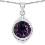 17.80 Carat Genuine Amethyst .925 Sterling Silver Ring, Pendant and Earrings Set